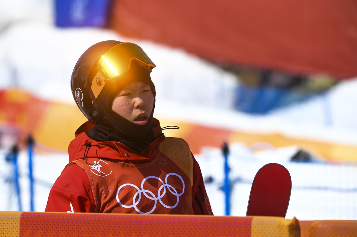 2018年2月20日,中国选手张可欣在2018年平昌冬奥会自由式滑雪女子u型