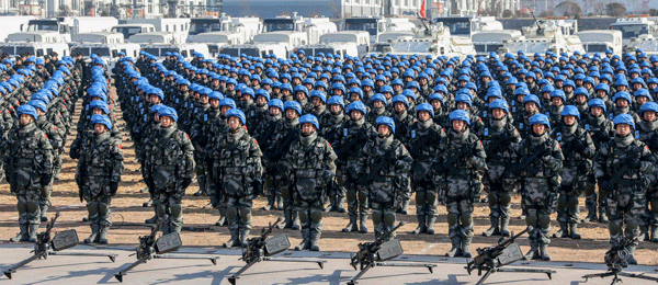  In January 2015, the Chinese army sent a 700 person peacekeeping infantry battalion to the United Nations Mission in South Sudan for the first time