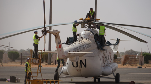  Maintenance officers and soldiers of the helicopter unit to Darfur, Sudan